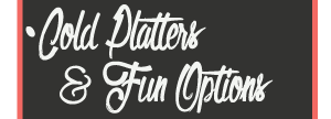 Cold Platters Menu